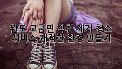 완도 고금면 악취 제거 청소 서비스: 쾌적한 환경 만들기