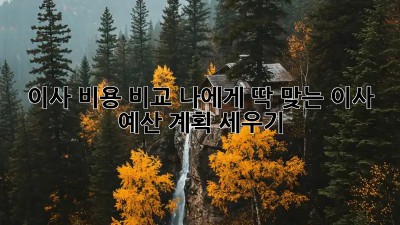 이사 비용 비교: 나에게 딱 맞는 이사 예산 계획 세우기